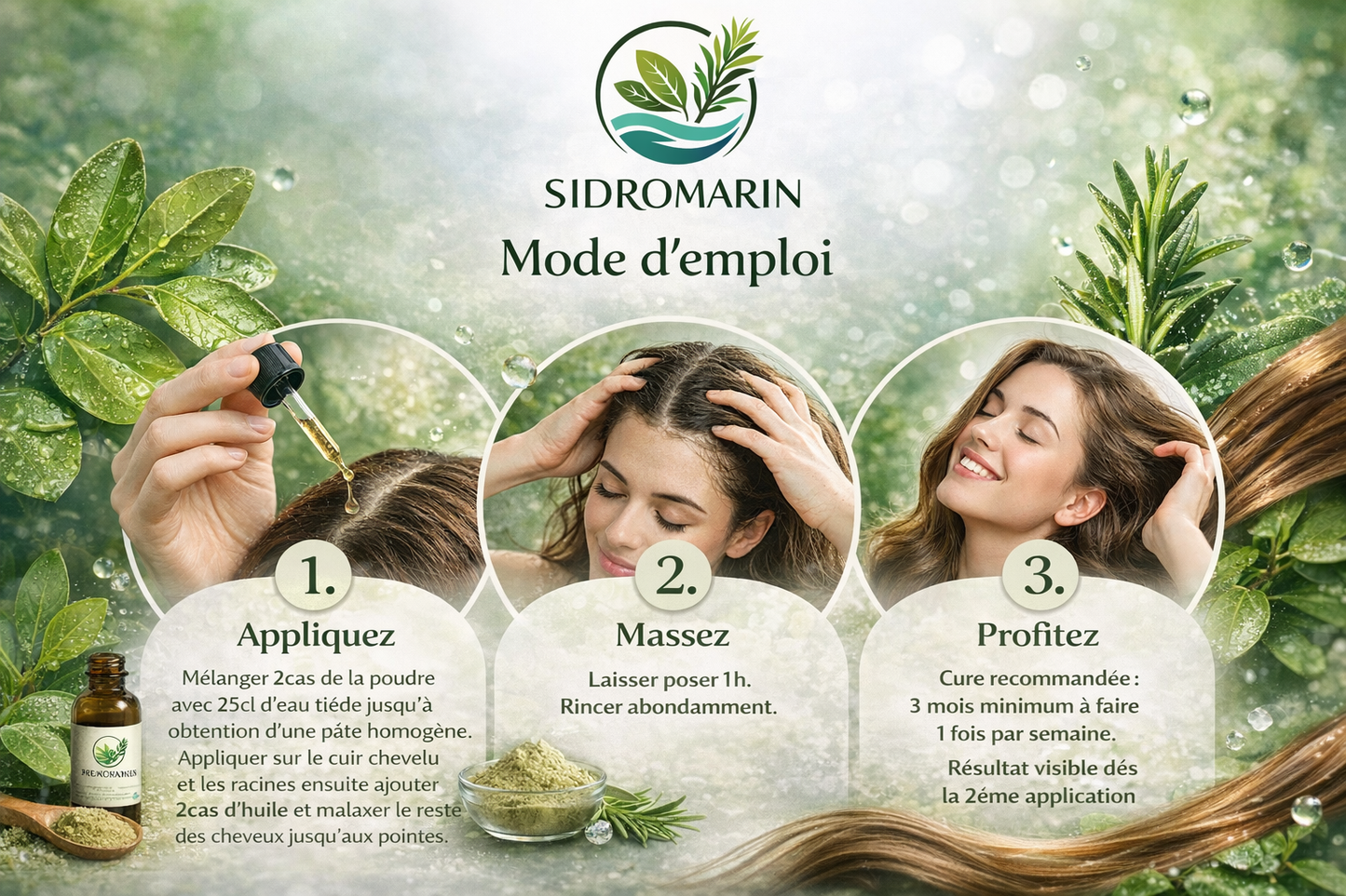 Cure capillaire 100 % naturelle & biologique
Sidr & Romarin – Volume, Force, Densité